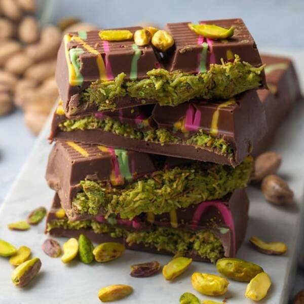 Fit Dubai Chocolate Bar Pistachio Kunafa Fit Chocolate Sweets Treat 200g - Image 6