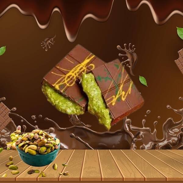 Fit Dubai Chocolate Bar Pistachio Kunafa Fit Chocolate Sweets Treat 200g - Image 3
