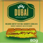 Dubai Chocolate Bar with Kadayif and Pistachio Cream 80g Dubai Kunefe knafeh Chocolate Small Gifts for Snack Treats Kids Family & Friend