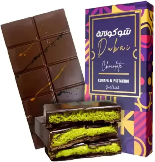 Dubai Chocolate Bar Pistachio Cream Kunafa 200g