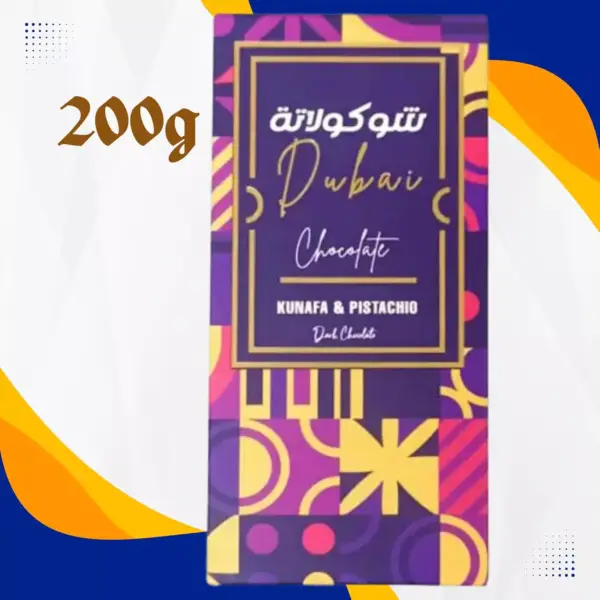 Dubai Chocolate Bar Pistachio Cream Kunafa 200g - Image 5