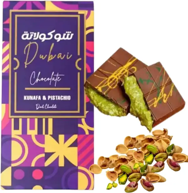 Dubai Chocolate Bar Pistachio Cream Kunafa 200g - Image 7
