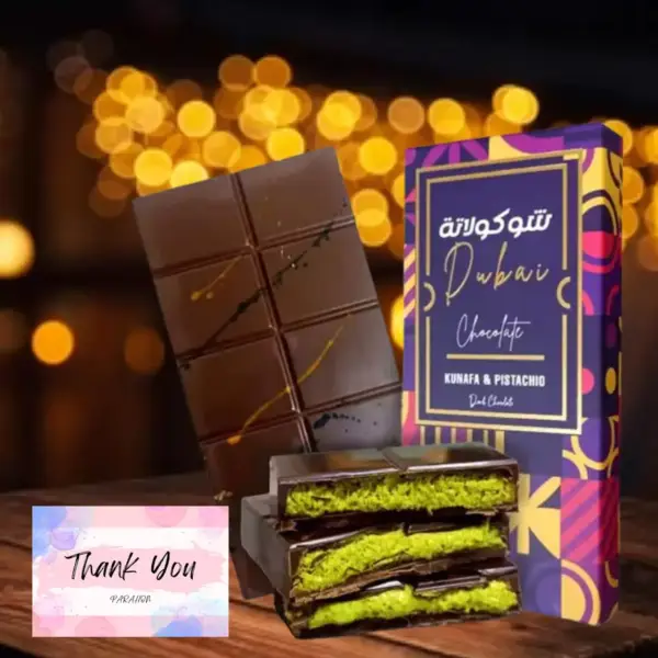 Dubai Chocolate Bar Pistachio Cream Kunafa 200g - Image 2