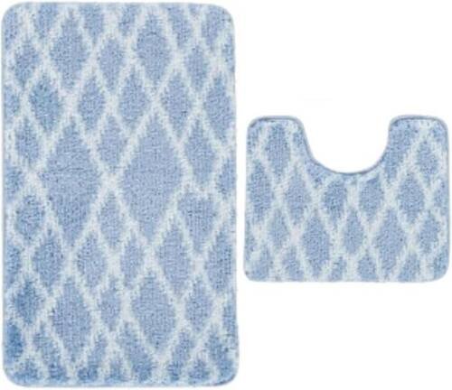 Paradise Bath Mat Set - Bath Mats 2 Piece Set- Soft Plush Anti-Slip Rugs - Bathroom Carpet Essentials - Bathroom Mat Quick Dry - Washable Mats